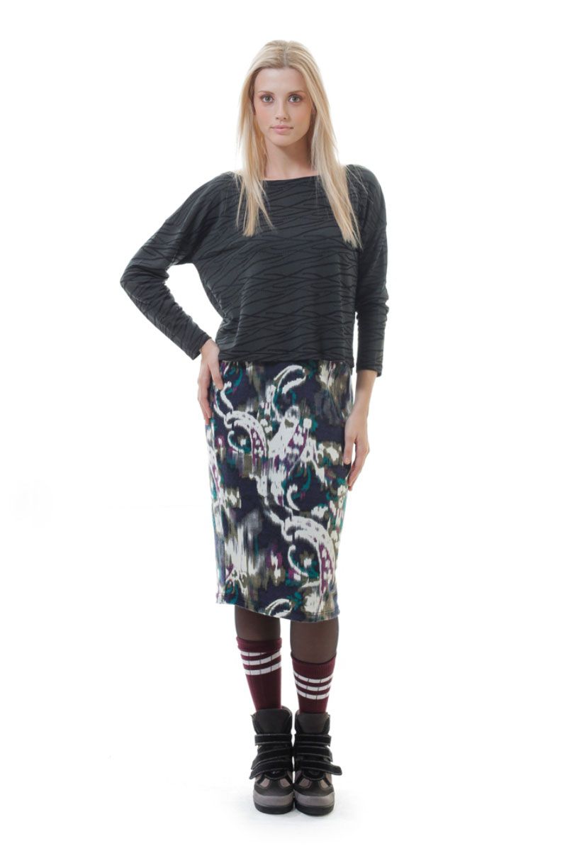 Jacquard-Top mit niedrigem Rücken