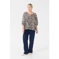 Langarm-Bluse Regular fit Brown Leopard