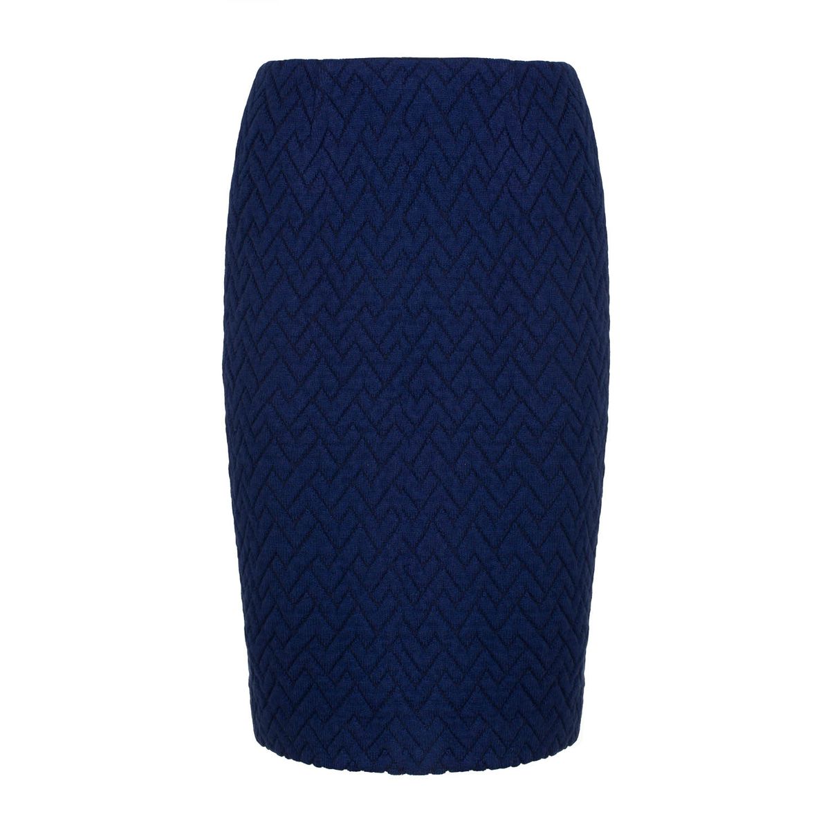 Bleistiftrock aus Jacquard-Strick