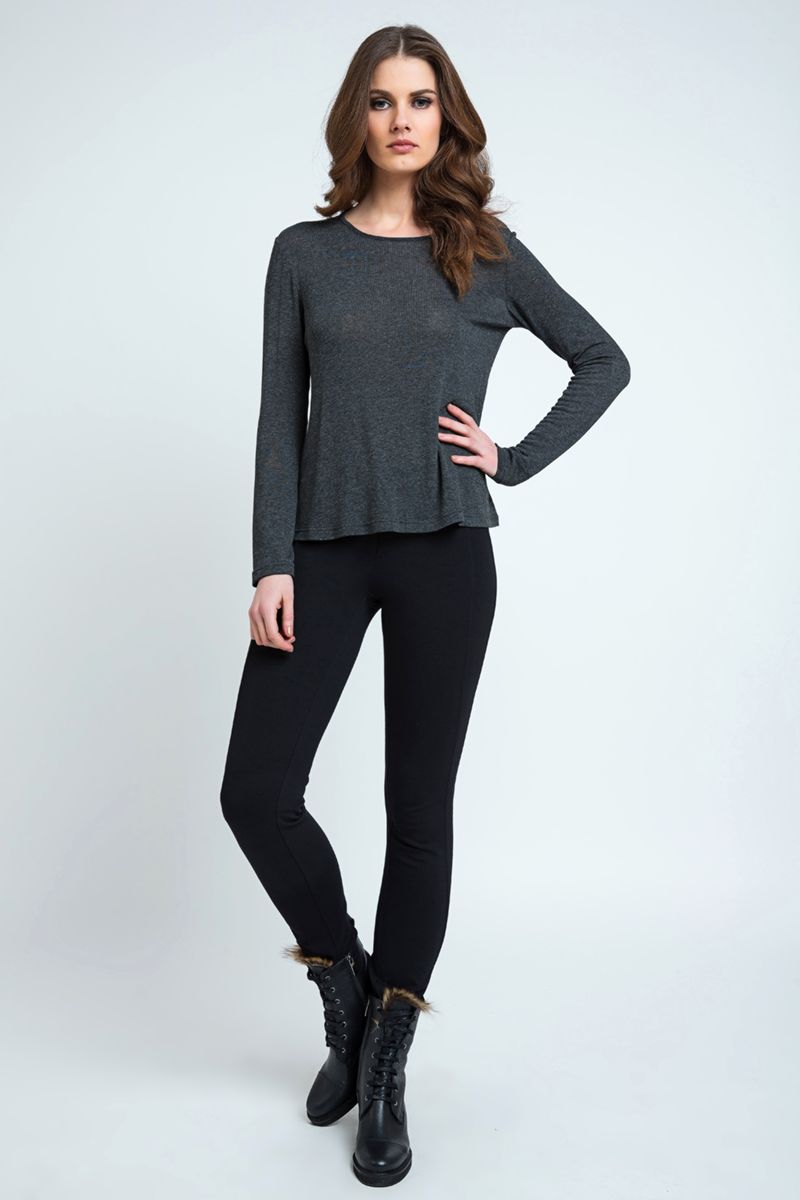 Schwarze Mid Rise Jeggings