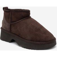 Ary Leder-Plateaustiefel (Damen)