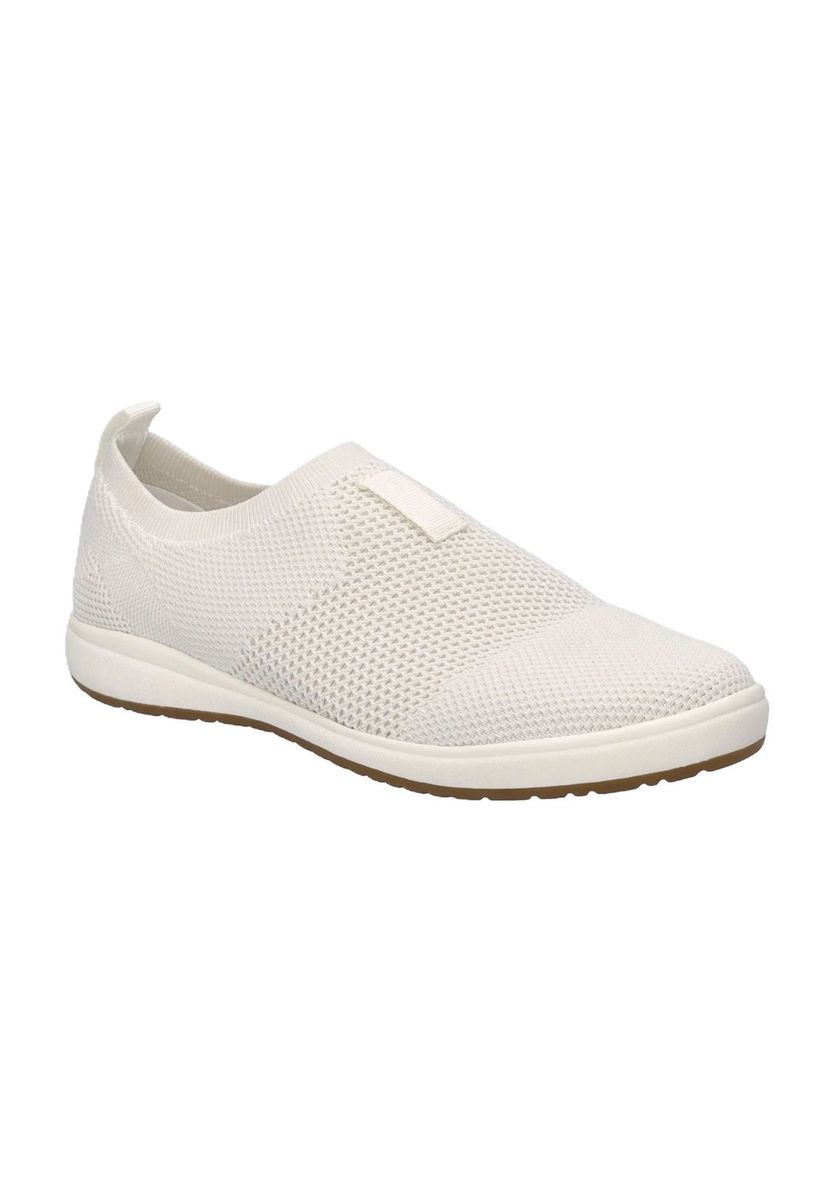 Bequemer weißer Slip-On Strick Sneaker
