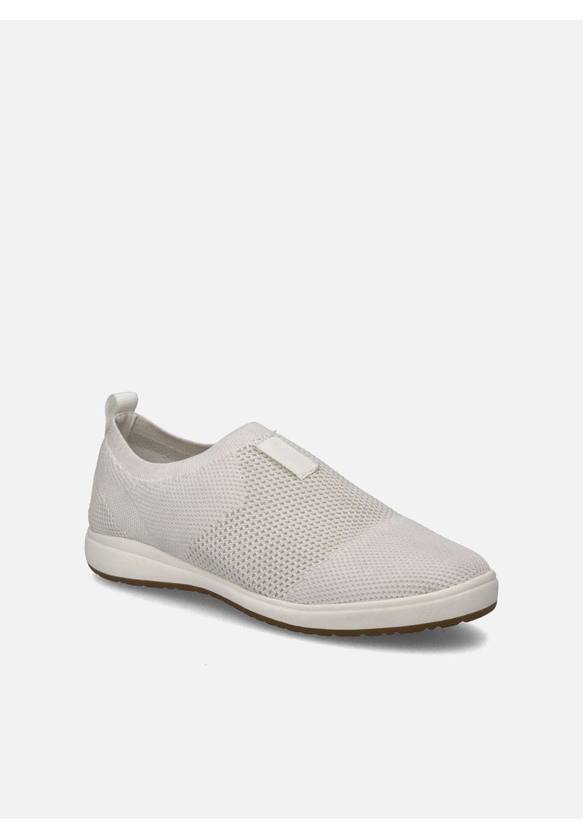 Bequemer weißer Slip-On Strick Sneaker