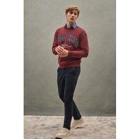 Sweatshirt granatrot im Loose FitEstablished 2012 Polo Club
