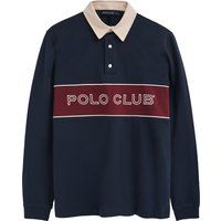 Poloshirt Daviero marineblau mit gesticktem Polo Club-Logo