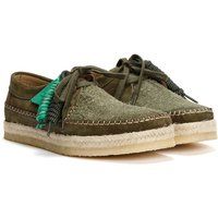 Pompeii Weaver Herren Wildleder Schnürschuhe In Grün