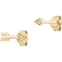 cai Ohrstecker 925/- Sterling Silber vergoldet Zirkonia Pfeile