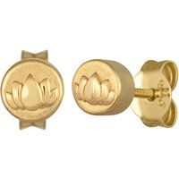 cai Ohrstecker 925/- Sterling Silber vergoldet Lotusblüte