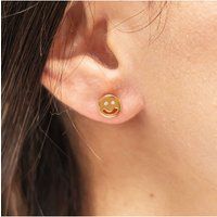 cai Ohrstecker 925/- Sterling Silber vergoldet Smile