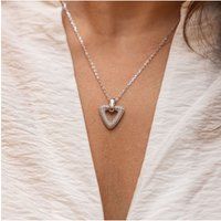 Celesta Silber Anhänger mit Kette 925 Silber weiße Zirkonia