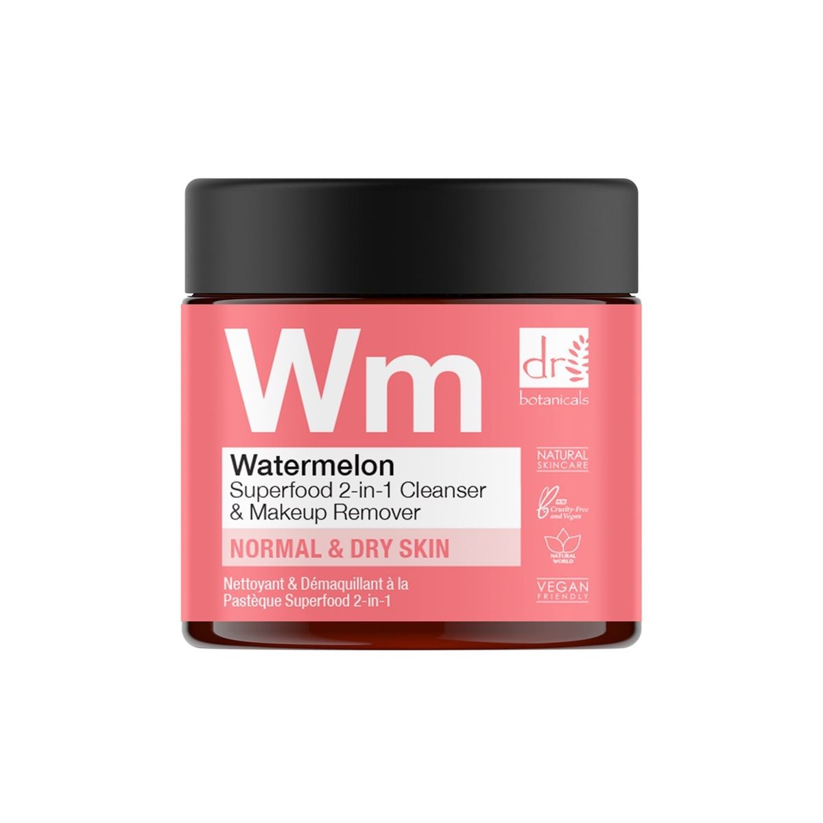 Dr Botanicals Wassermelone Superfood 2-in-1 Reinigungsmittel & Make-up-Entferner 60ml