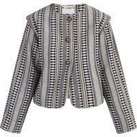 IZIA Kurze Blazerjacke Damen Dunkelmarine Wollweiss