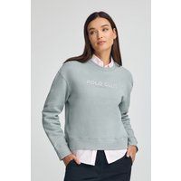 Sweatshirt blaugrau im Boxy Fit Established 2012 Polo Club