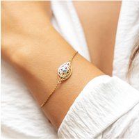 cai Armband 925/- Sterling Silber vergoldet Topas