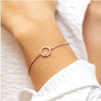 cai Armband 925 Sterling Silber rosé vergoldet Zirkonia Kreis