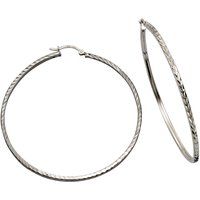 Celesta Silber Creolen 925 Silber rhodiniert 6,0cm