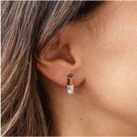 cai Ohrstecker 925/ Sterling Silber vergoldet Howlith