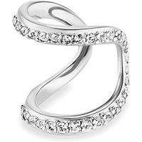 cai Ear Cuff 925 Silber rhodiniert Topas weiß