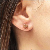 cai Ohrstecker 925/- Sterling Silber rotvergoldet Smile