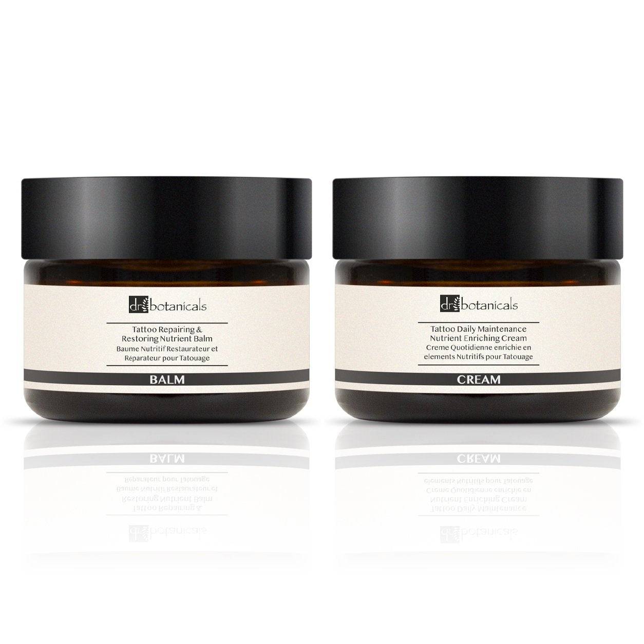 Dr Botanicals Tattoo Beruhigende & feuchtigkeitsspendende Duo Kit 2 x 50ml