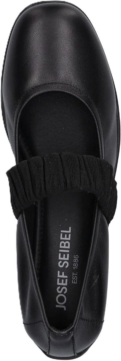 Schwarze Mary Jane Ballerina aus Leder