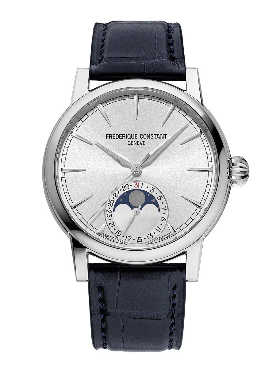 Frédérique Constant Classic Moonphase Blau Herren Armbanduhr FC-716S3H6