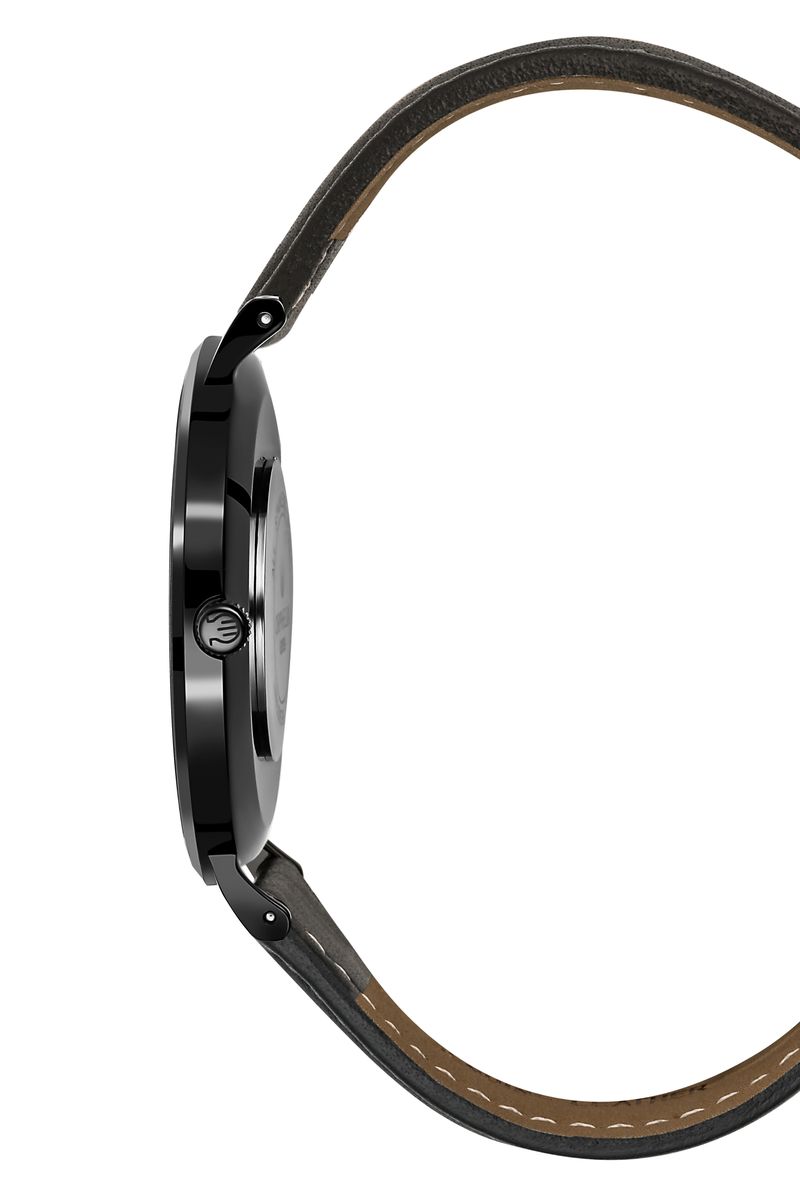 Minimalistische Analoguhr mit Lederarmband