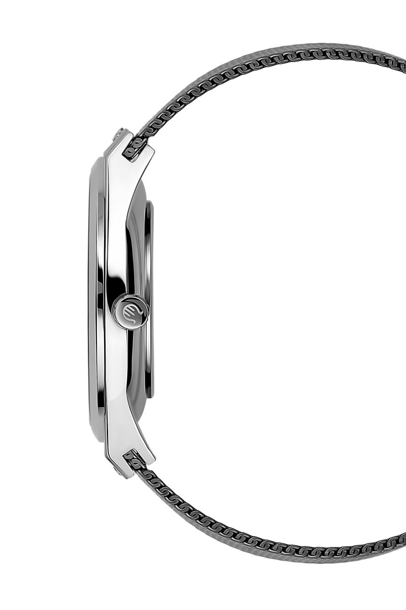 Analoge Armbanduhr mit Mesh-Armband