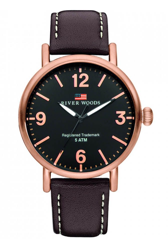 River Woods Delaware Braun Herren Armbanduhr RW420034