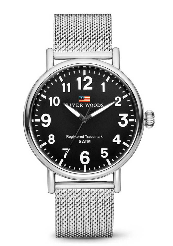 River Woods Sacramento Silber Herren Armbanduhr RW420003