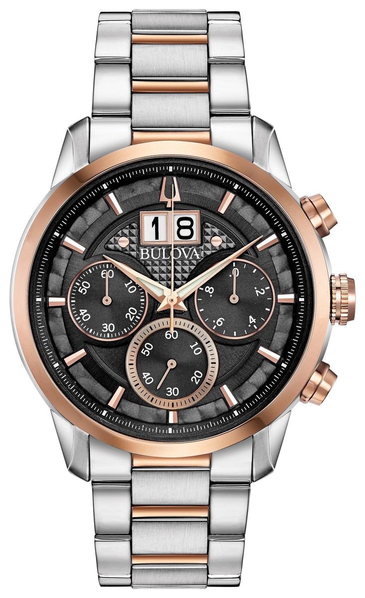 Bulova Sutton Mehrfarbig Herren Armbanduhr 98B335