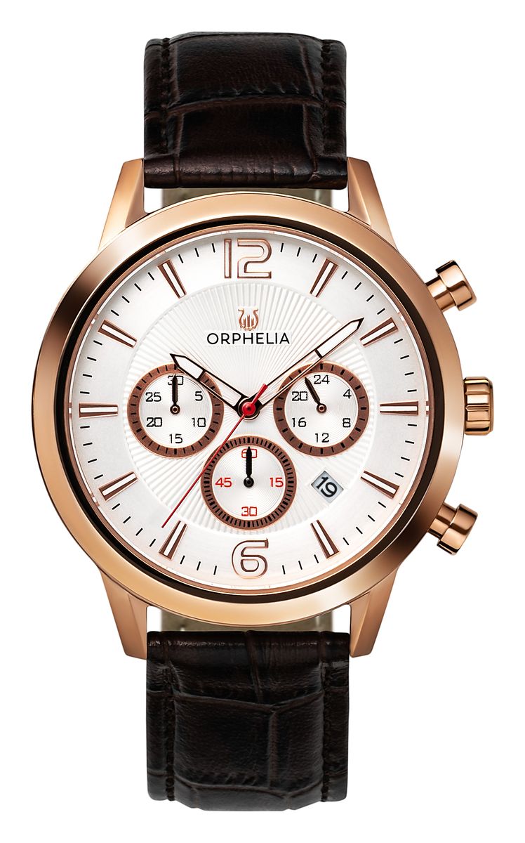 Orphelia Tempo Herren-Armbanduhr, Braun, OR81804