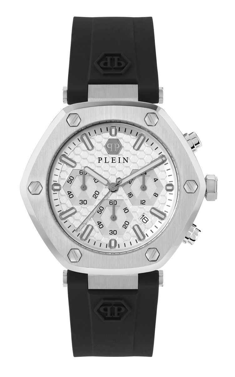 Philipp Plein The Hexagon Chrono Herren Schwarze Uhr PWZBA0123