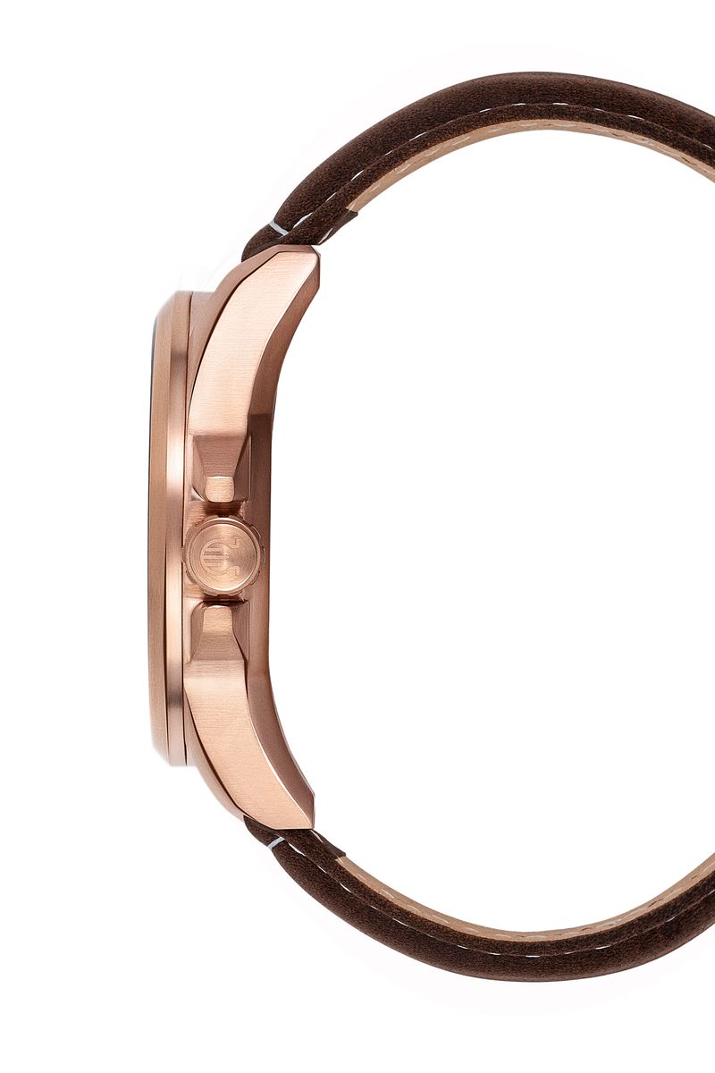 Anspruchsvolle Multifunktionsuhr mit Lederarmband