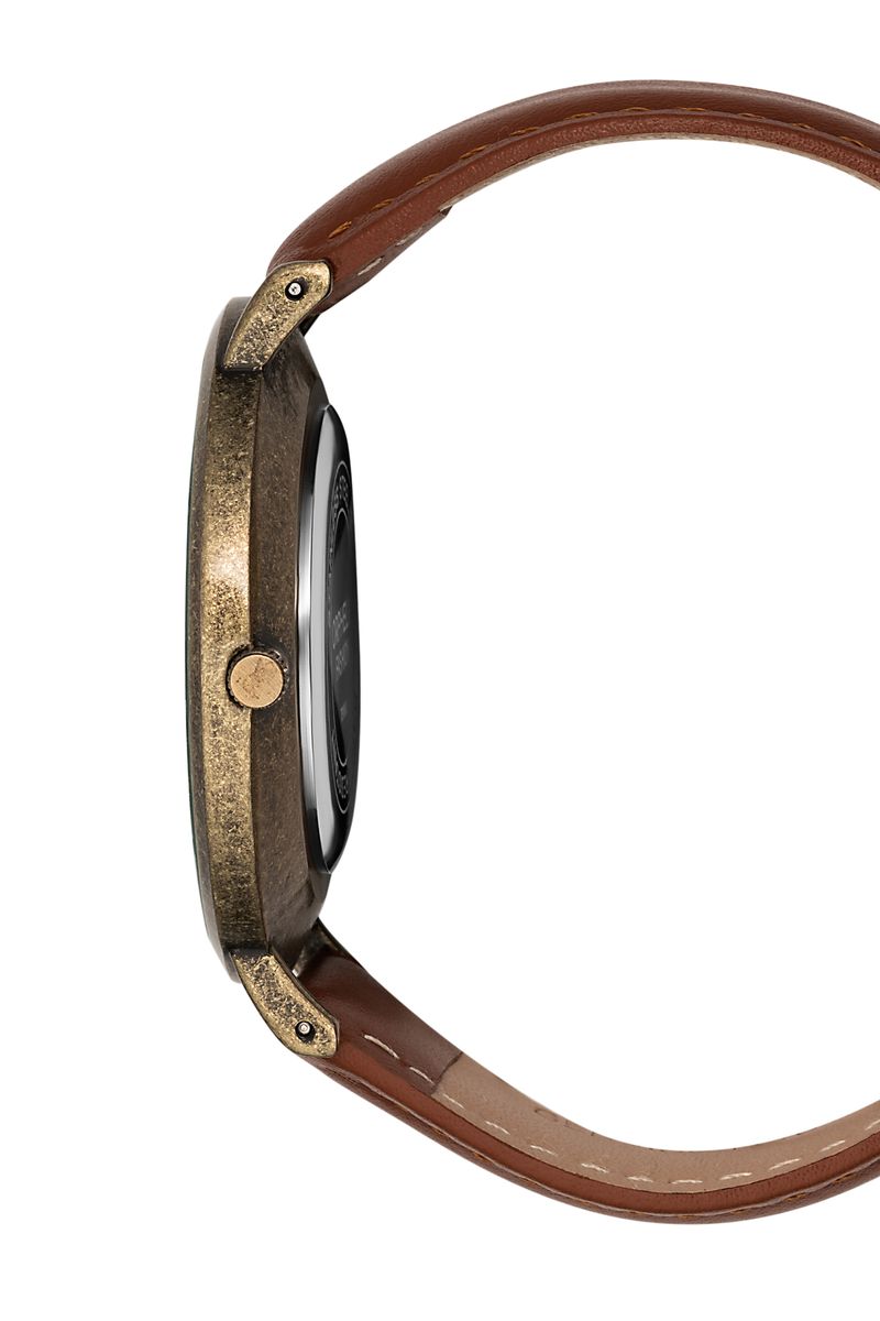 Klassische Analoguhr mit Lederarmband