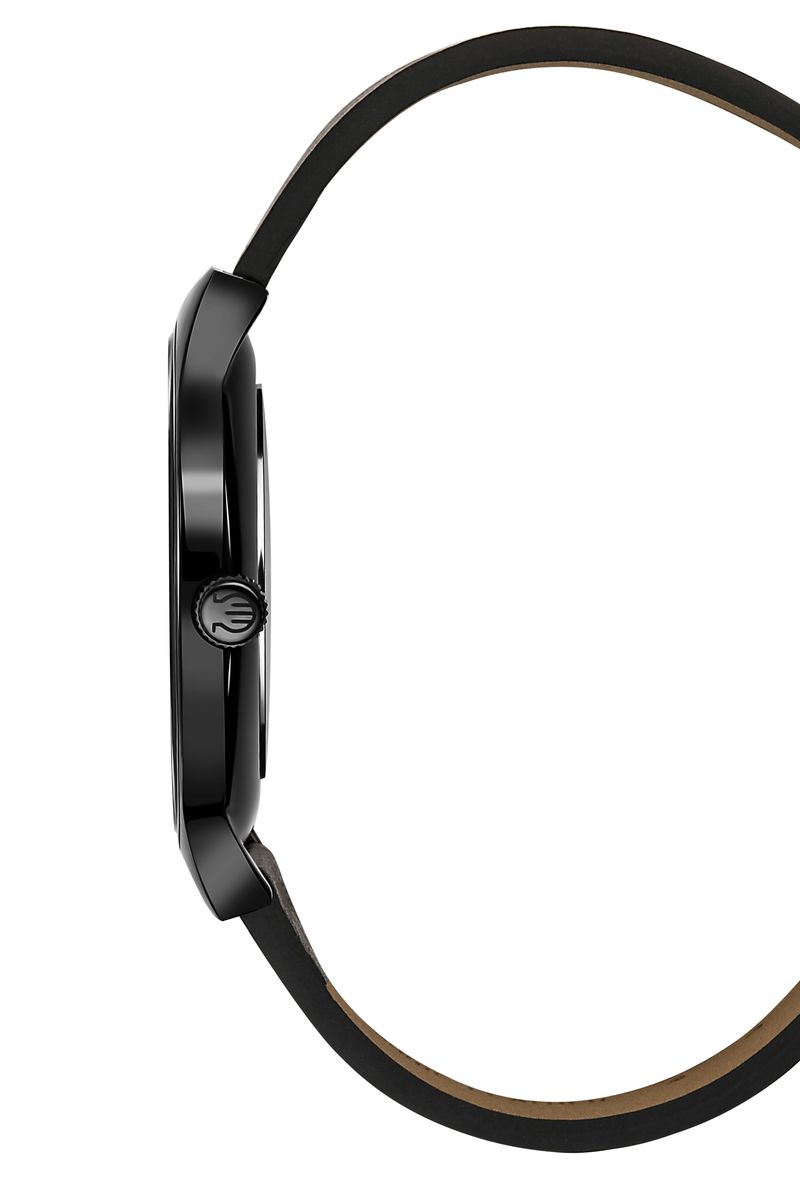 Minimalistische Analoguhr mit Lederarmband