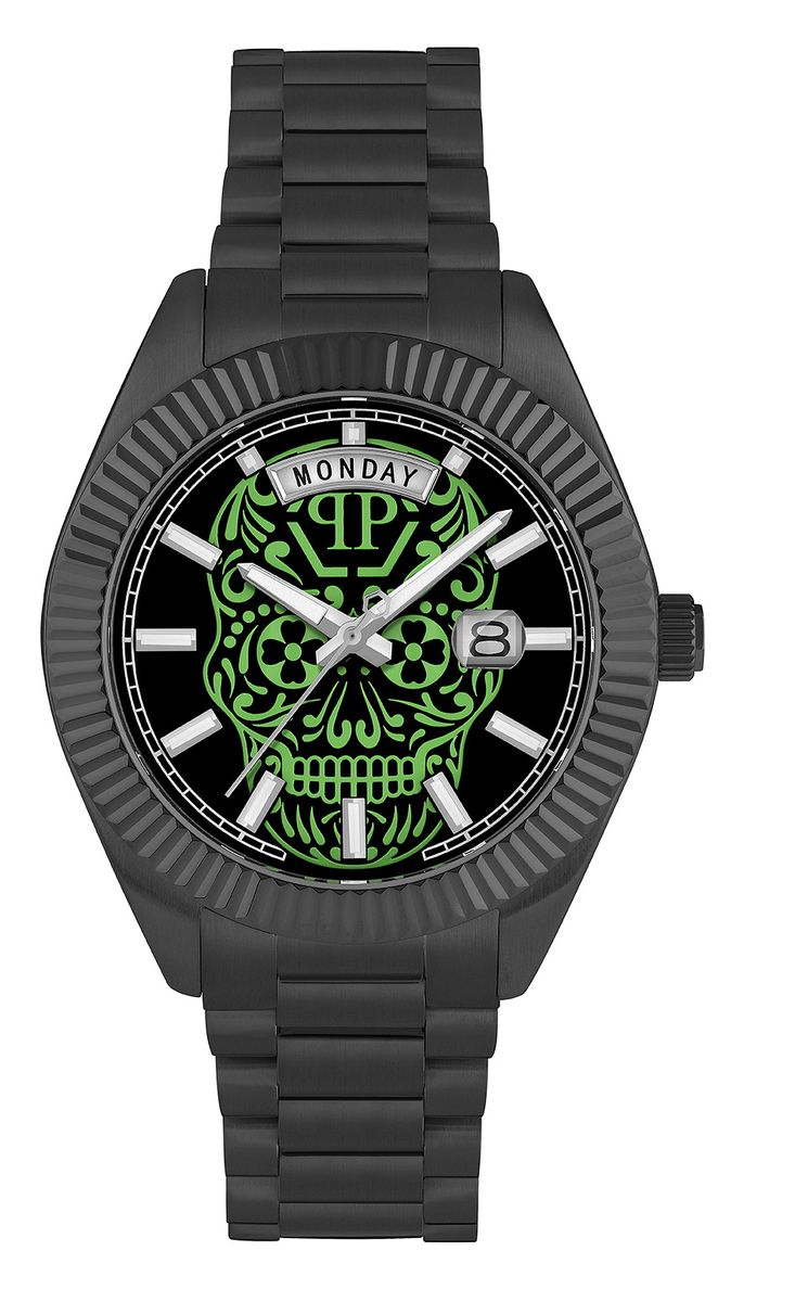 Philipp Plein Date Superlative Gent Herren Armbanduhr Schwarz PWPNA0724