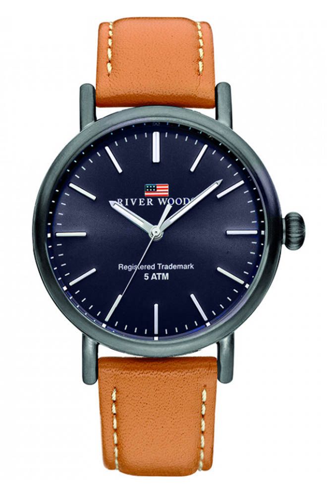 River Woods Hudson Braun Herren Armbanduhr RW420031