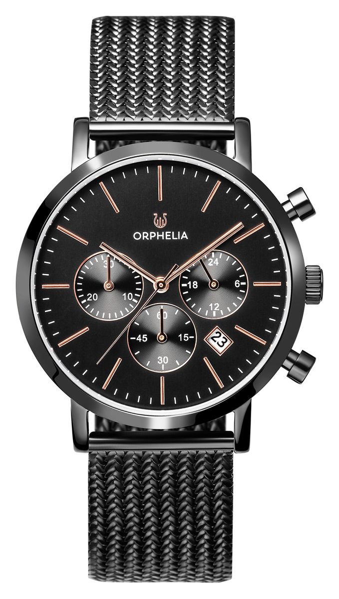Orphelia Herren-Armbanduhr im Retro-Stil, schwarz, OR82802