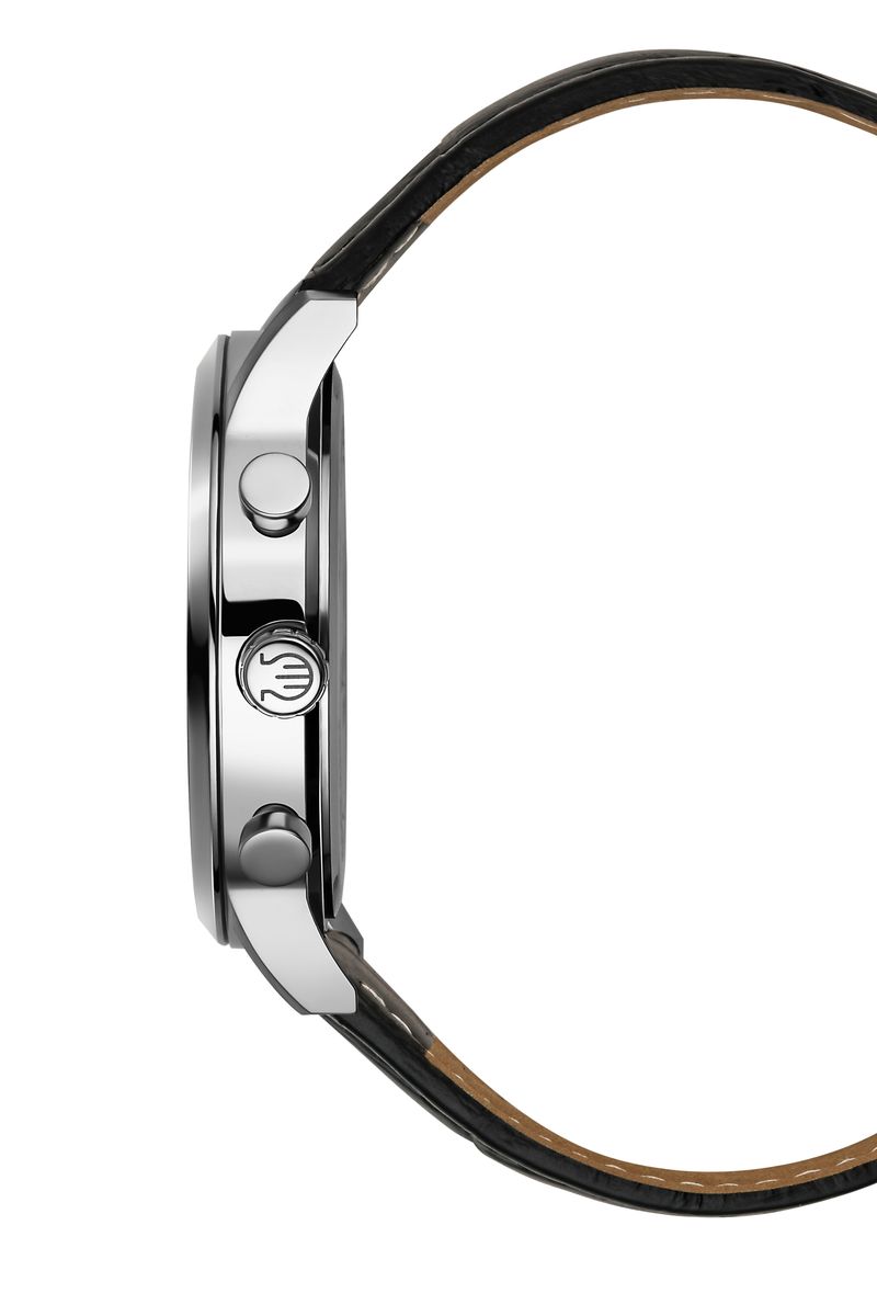Klassische Chronographenuhr mit Lederarmband