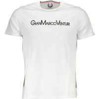 Gianmarco Venturi Weißes Baumwoll-Herren-T-Shirt