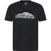 Mountain Warehouse - "Scotland" T-Shirt für Herren, kurzärmlig (Schwarz)