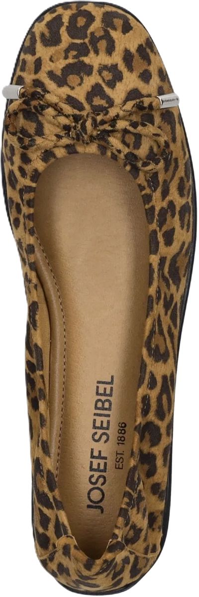 Ballerinas aus Leder mit Leopardenmuster