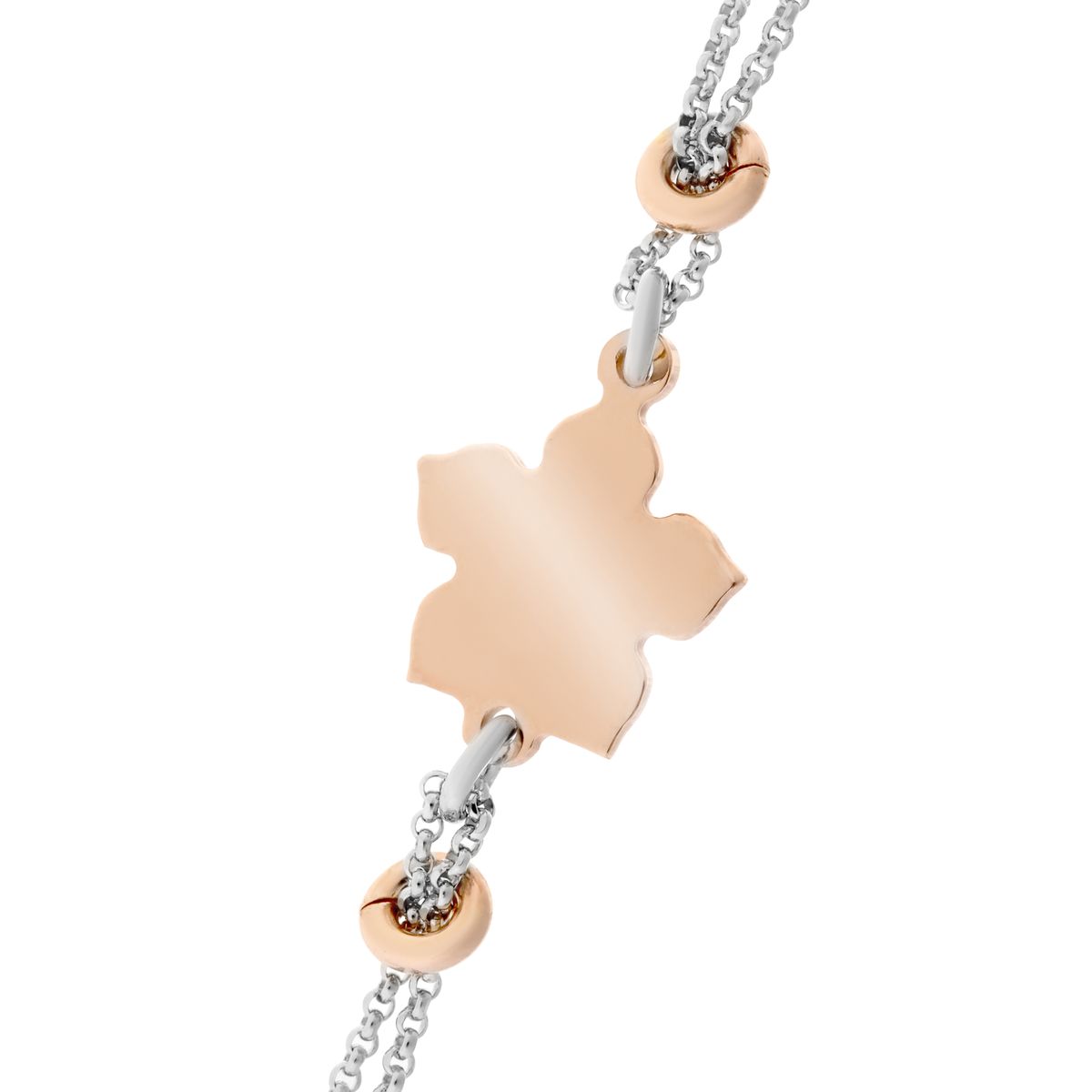 Elegantes zweifarbiges Blumen-Armband
