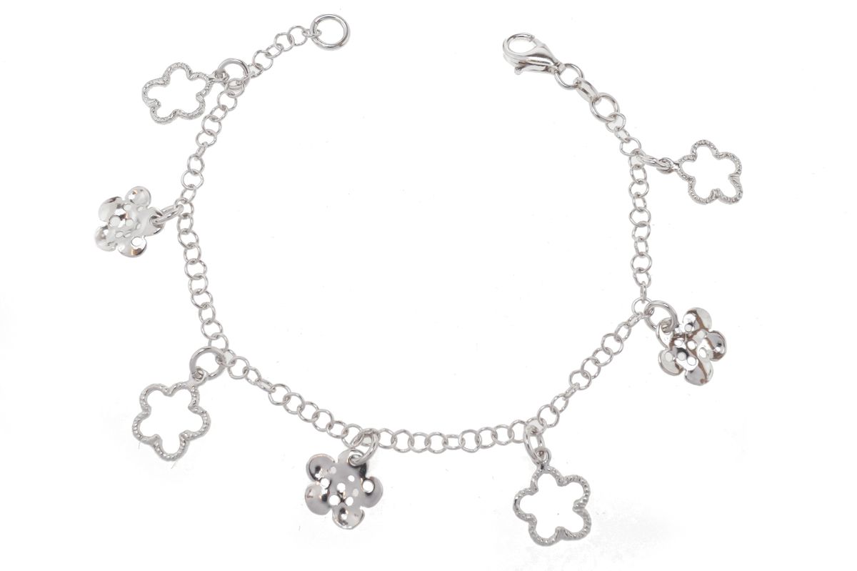 Armband mit bunten Steinen und Ringen