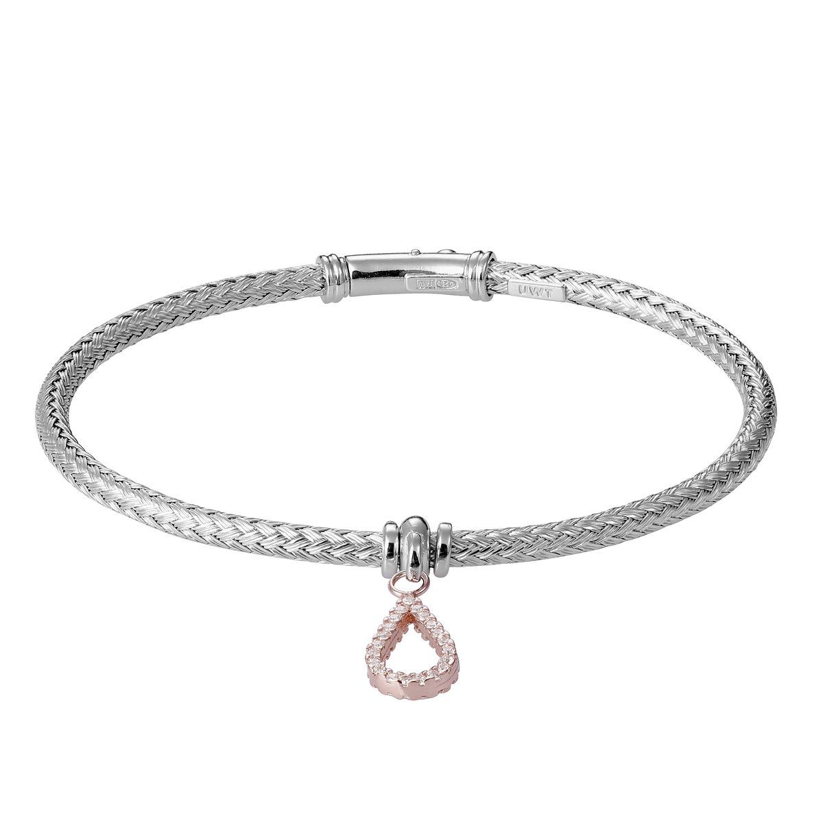 Orphelia Damen 925 Sterlingsilber Armband - Silber/Rose ZA-7398