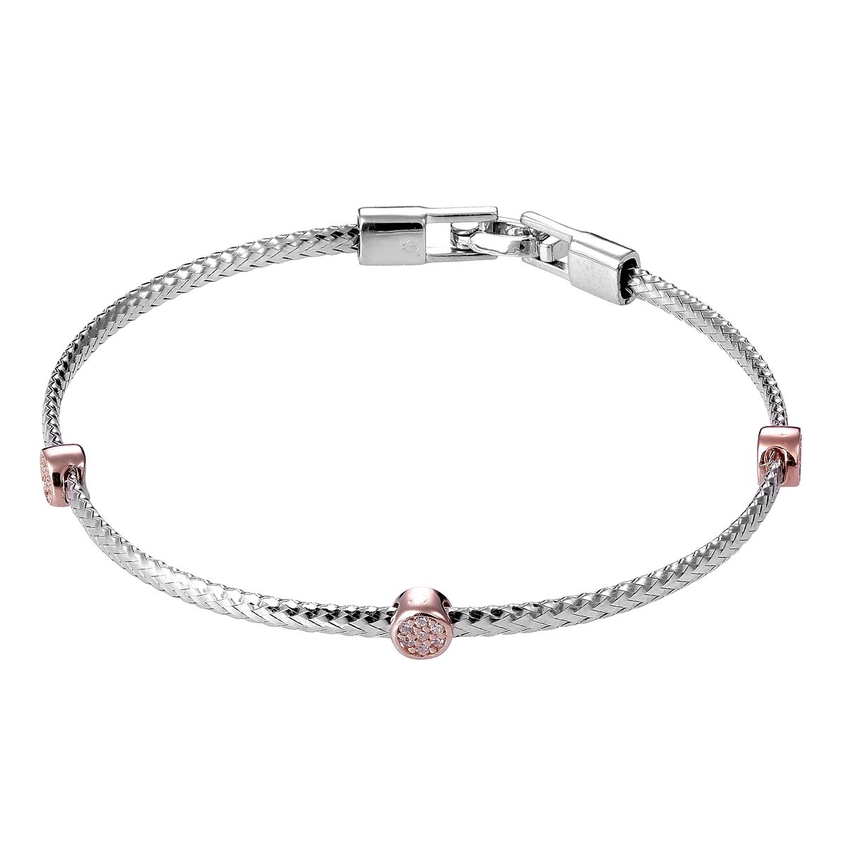 Orphelia Damenarmband aus 925er Sterling Silber - Silber/Rosé ZA-7415