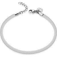 Zeeme Stainless Steel Armband Stahl glanz  18 + 2 cm