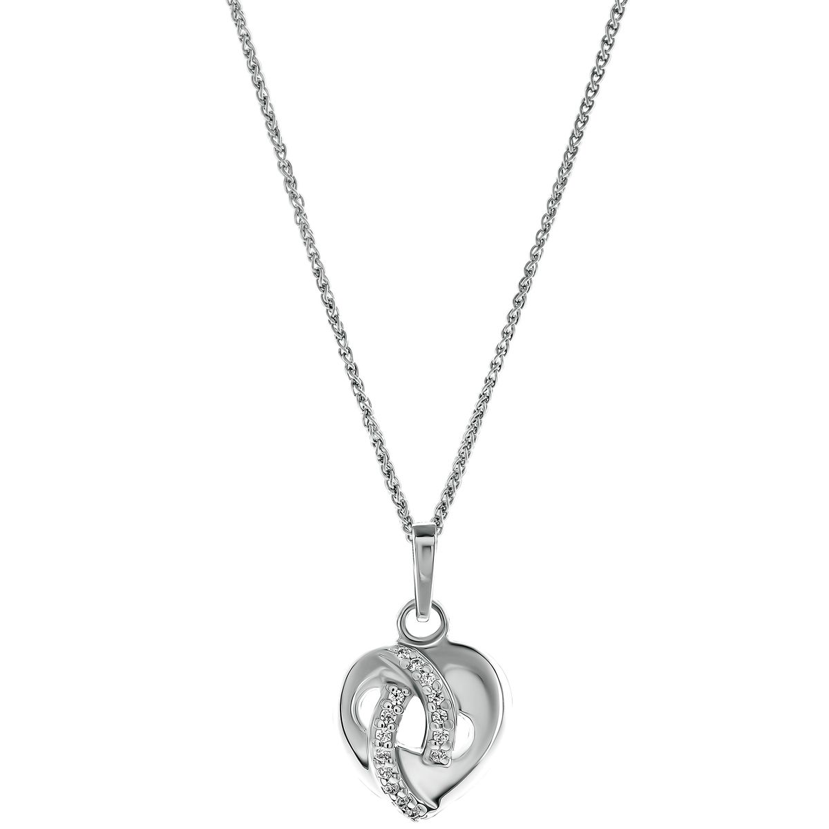 Orphelia 'Amore' Damen-Anhänger aus 925er Sterlingsilber mit Kette – Silber ZH-7577