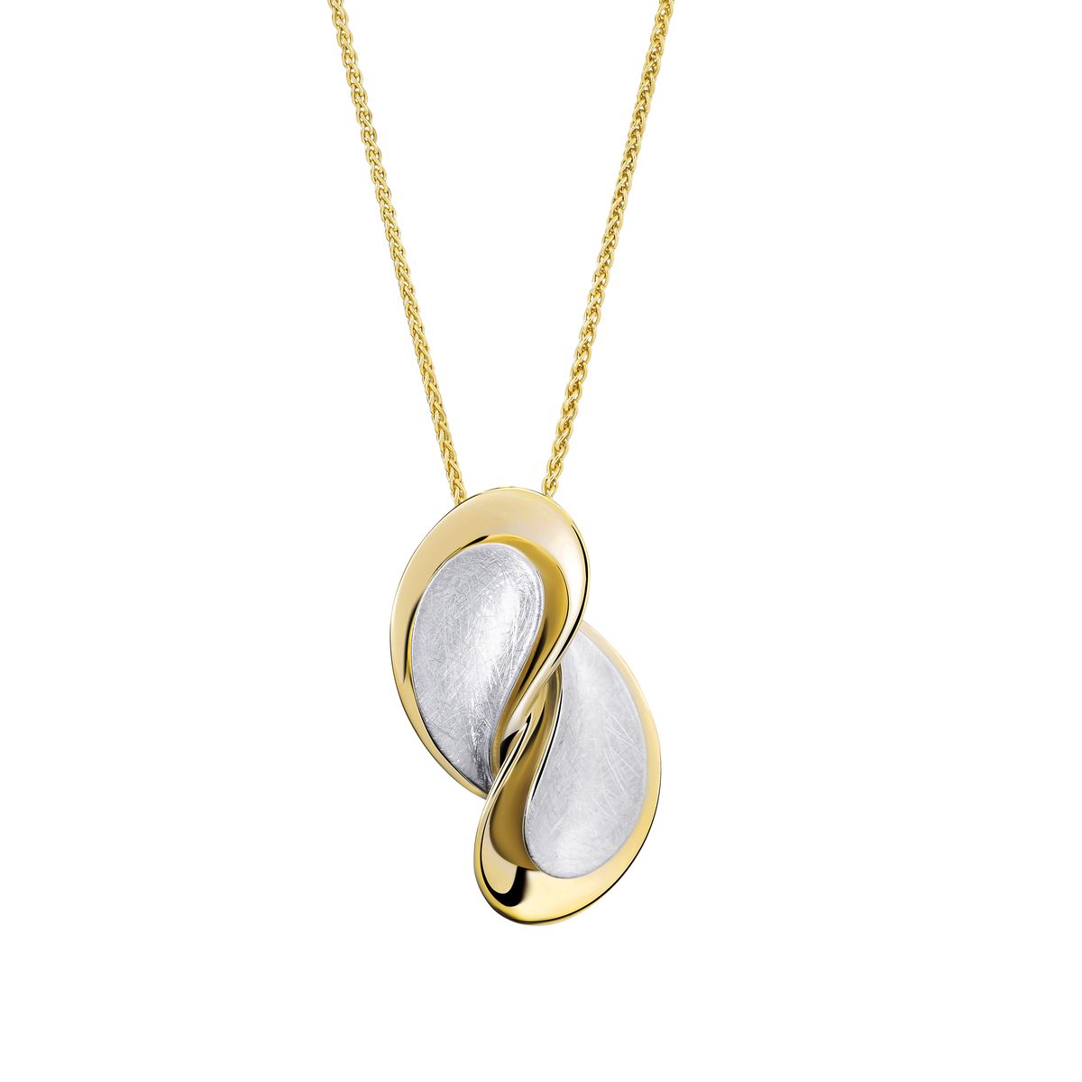 Orphelia 'Ameliana' Damenkette mit Anhänger aus 925er Sterlingsilber – Silber/Gold ZH-7508